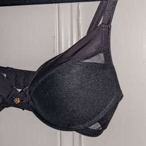 Black Natori Mesh Overlay Bra